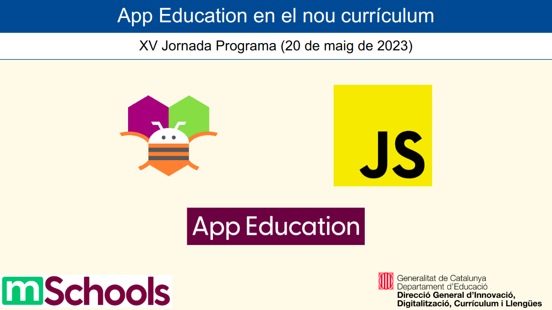 Presentació de la proposta en la XV Jornada de programació i robòtica educatives (20 de maig de 2023)